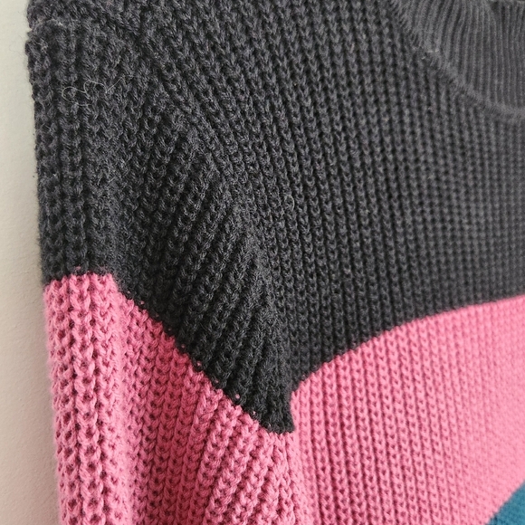 NWT TORRID Multi Stripe Women's Size 0 (12/L) Long Sleeve Knit Sweater Dress - Picture 5 of 13